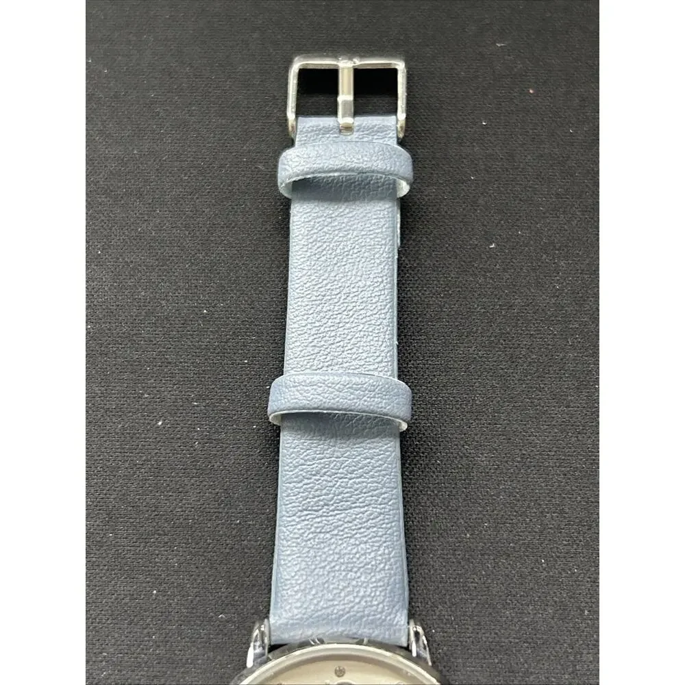Silver Tone Blue Band Women’s Quartz Watch